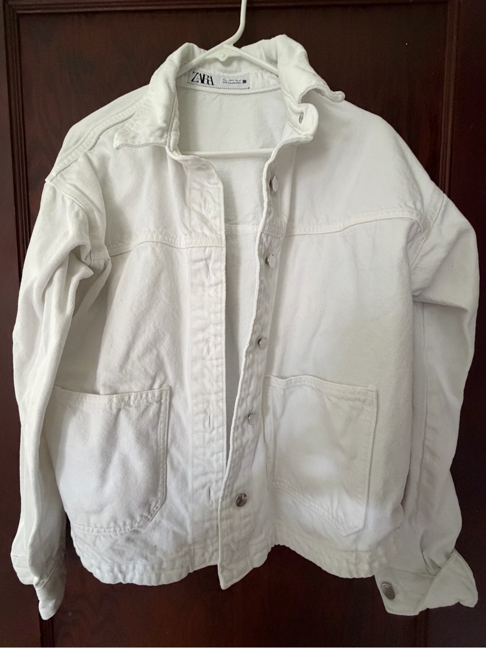 White Zara denim jacket